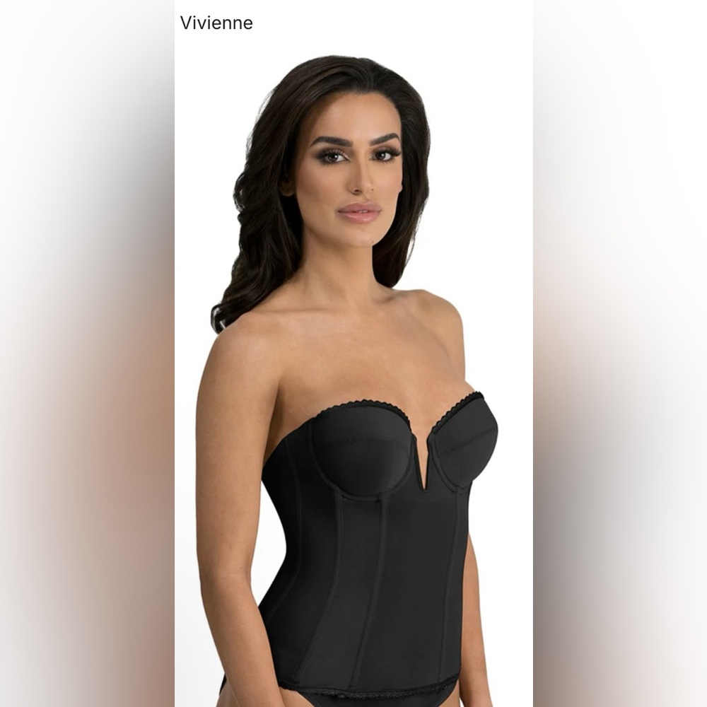 New Dominique Black Strapless Corset Vivienne